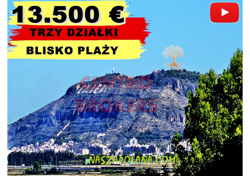 3 DZIAŁKI W CENIE JEDNEJ! Działki na sprzedaż w Hiszpanii – blisko plaży, widok na góry